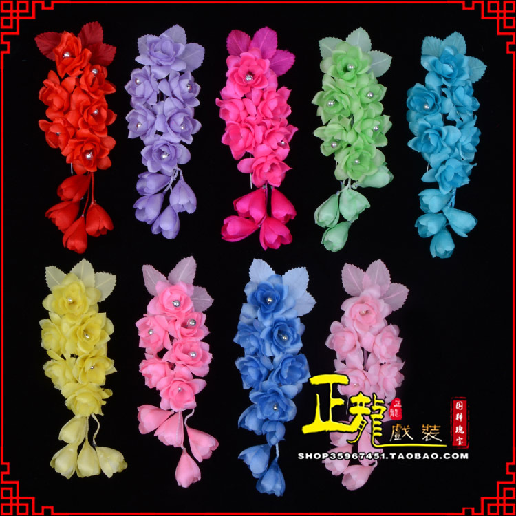 上街鬓花头饰小花头花 真丝绢花