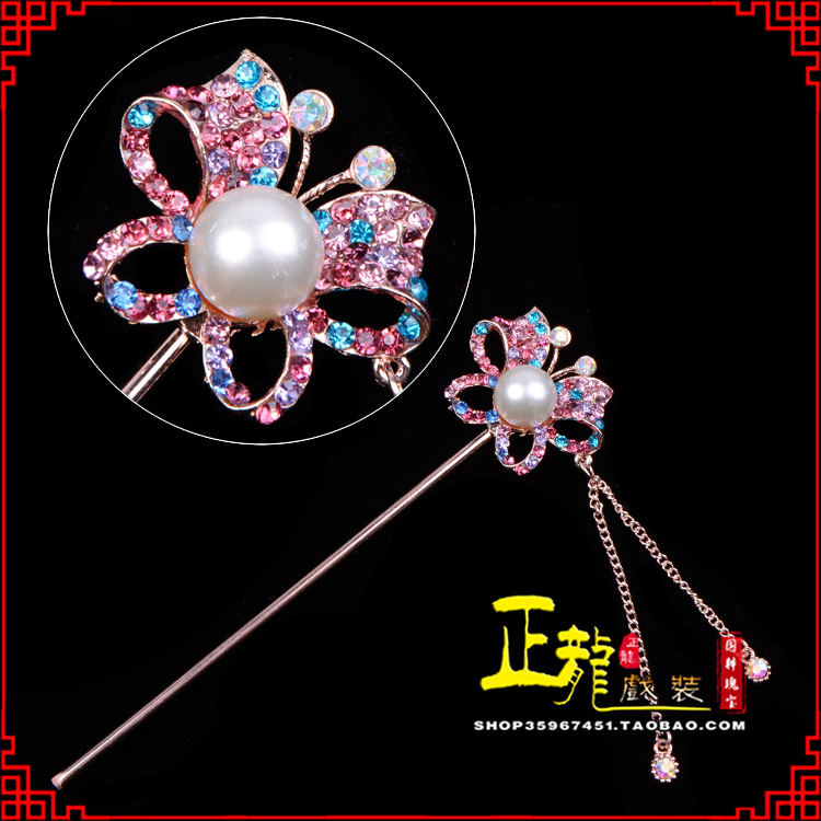 上街花旦小姐青衣头饰簪子 蝴蝶发簪