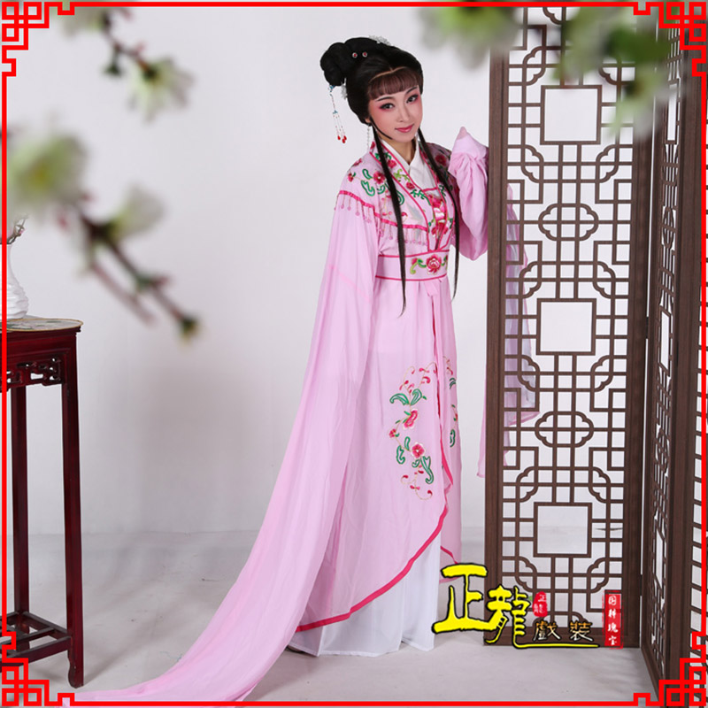 上街花旦黄梅戏服古装戏服水袖戏剧假云肩长披