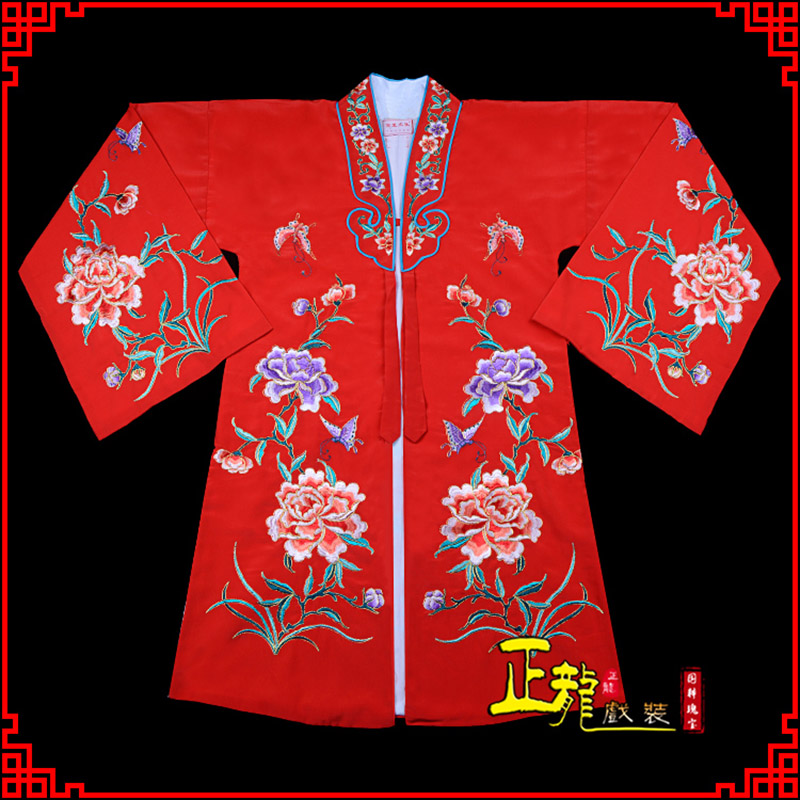 上街青衣花旦戏服 好绉小叶牡丹女披